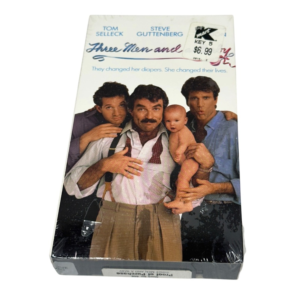 Three Men and a Baby VHS Tom Selleck Steve Guttenberg Ted Danson New Sealed